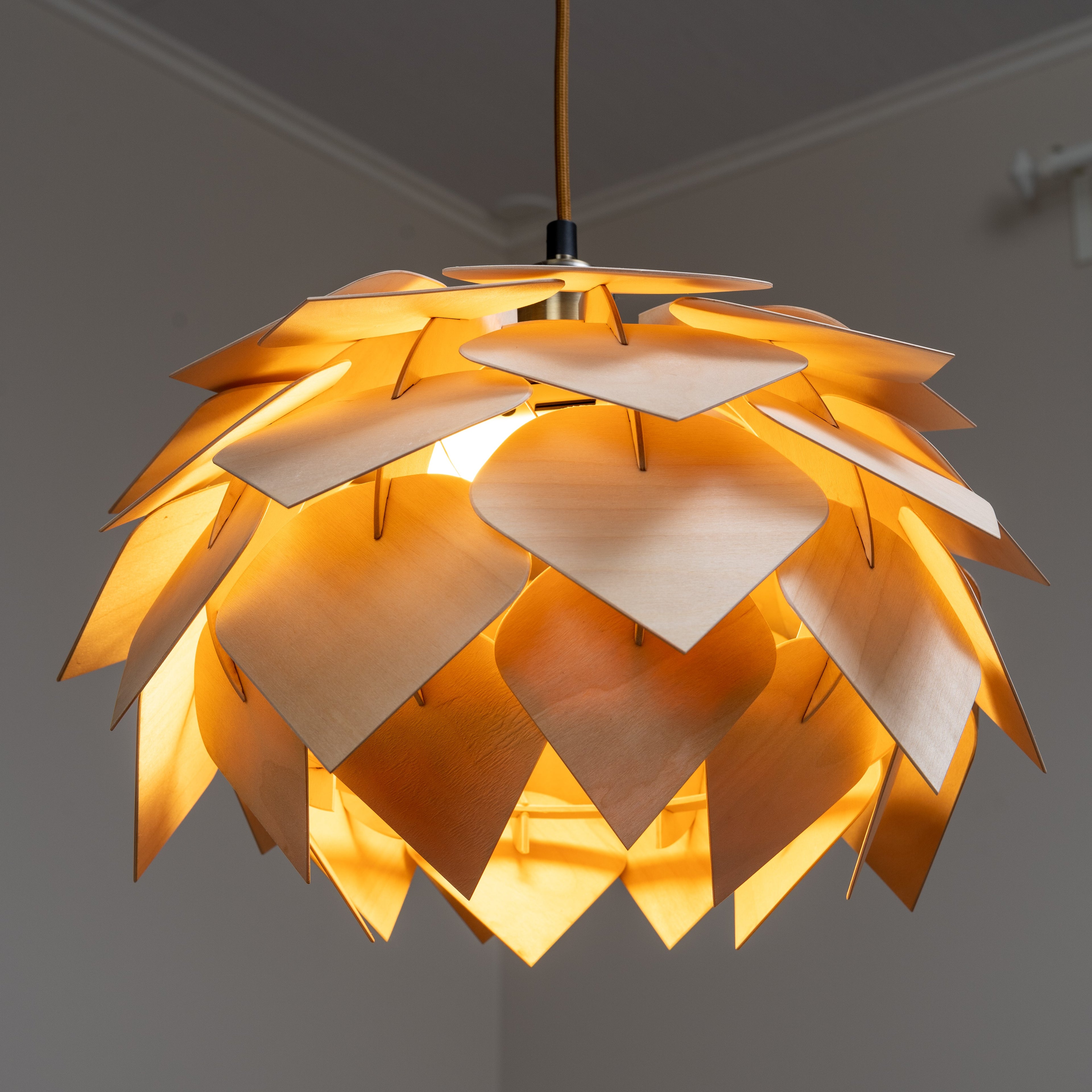 Käpy valaisin huoneessa lähikuva