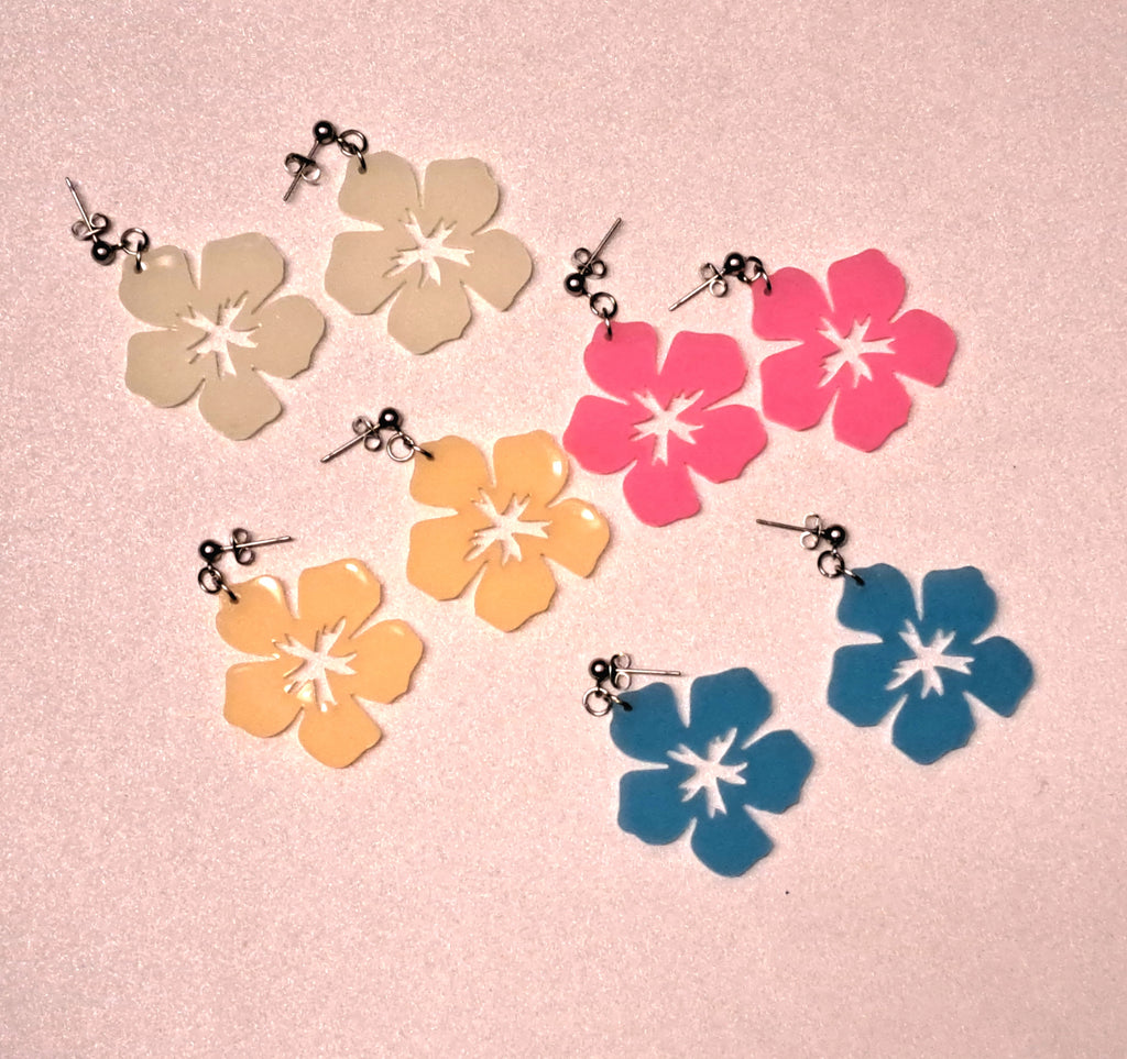 Hibiscus-korvakorut -Glow in the dark