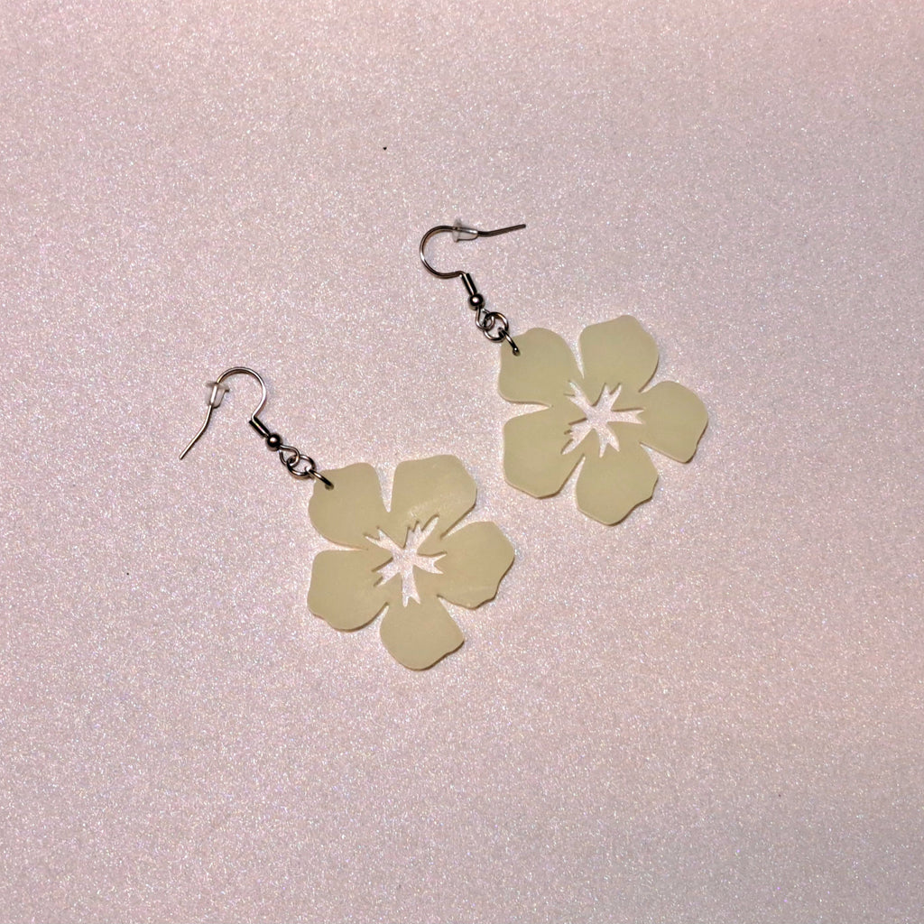 Hibiscus-korvakorut -Glow in the dark