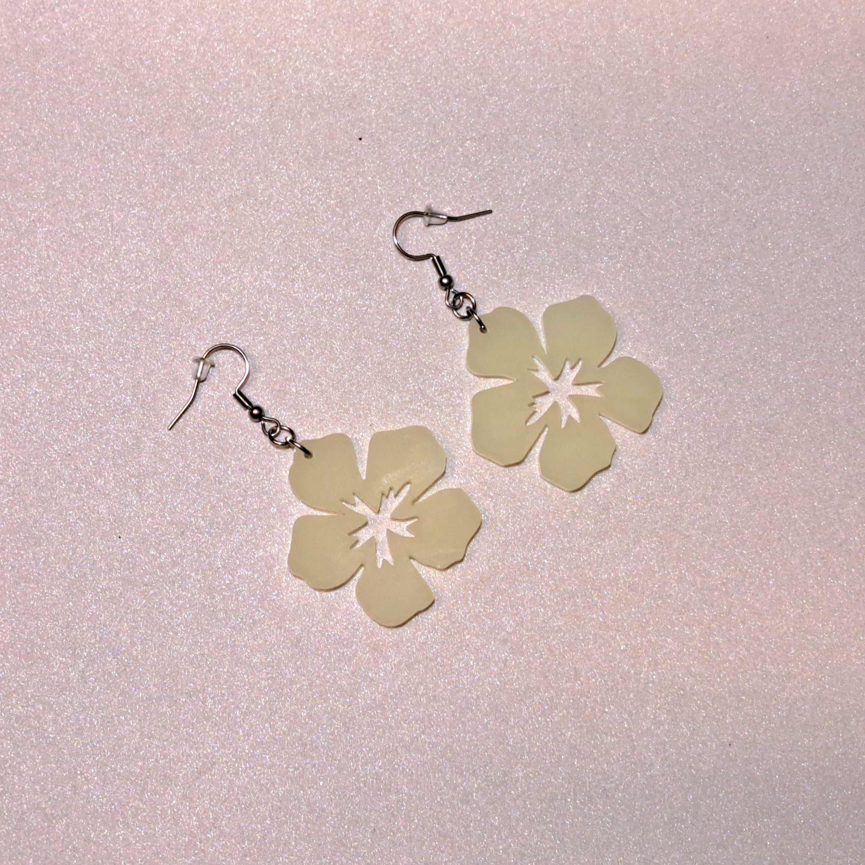 Hibiscus-korvakorut -Glow in the dark