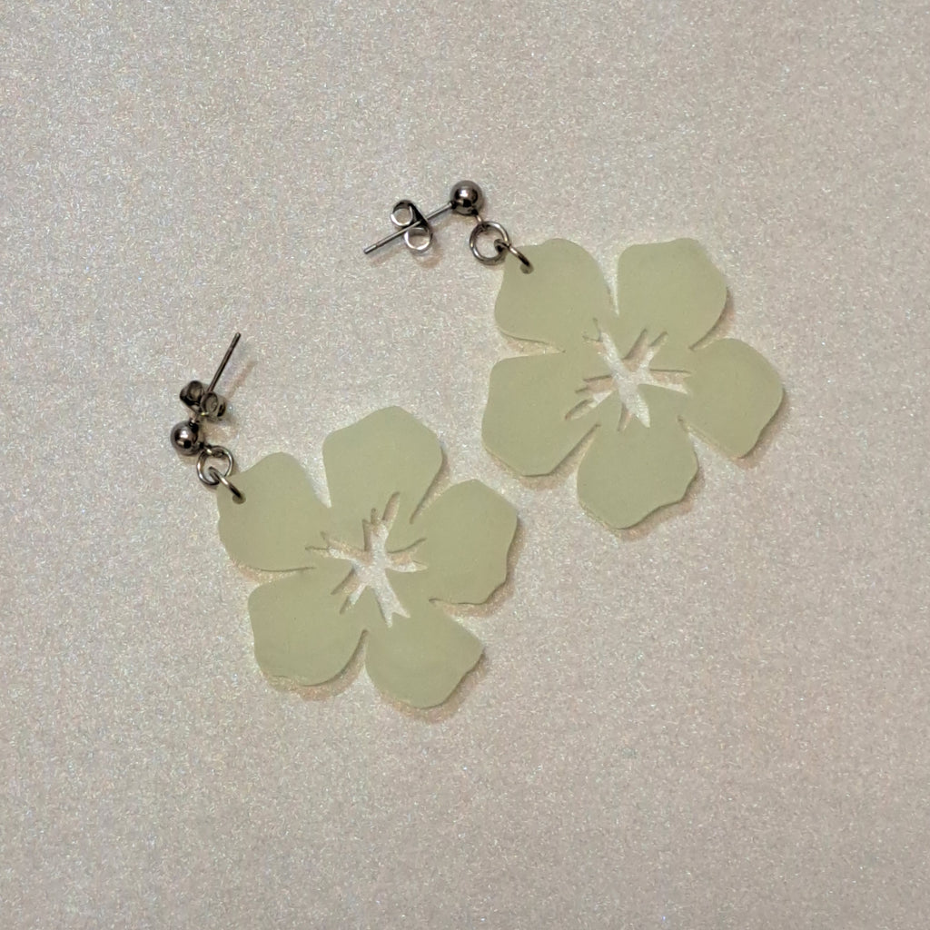 Hibiscus-korvakorut -Glow in the dark